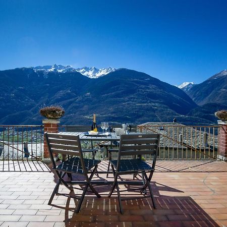 Panoramic Apartment Italian Alps Valtellina Near Sondrio, Tirano Poggiridenti Bagian luar foto