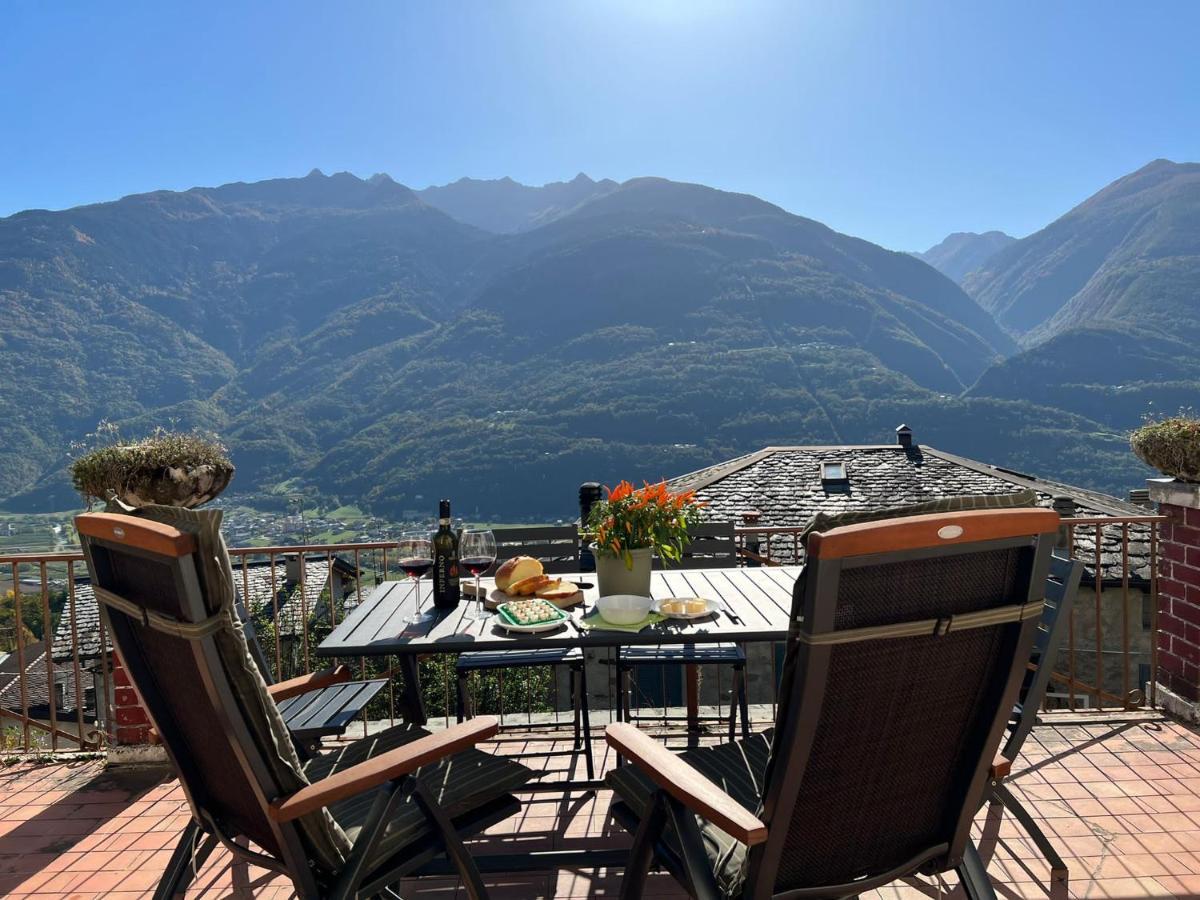 Panoramic Apartment Italian Alps Valtellina Near Sondrio, Tirano Poggiridenti Bagian luar foto