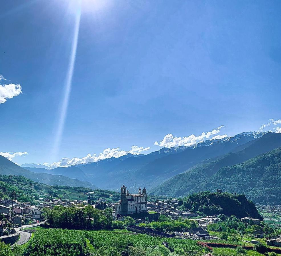 Panoramic Apartment Italian Alps Valtellina Near Sondrio, Tirano Poggiridenti Bagian luar foto