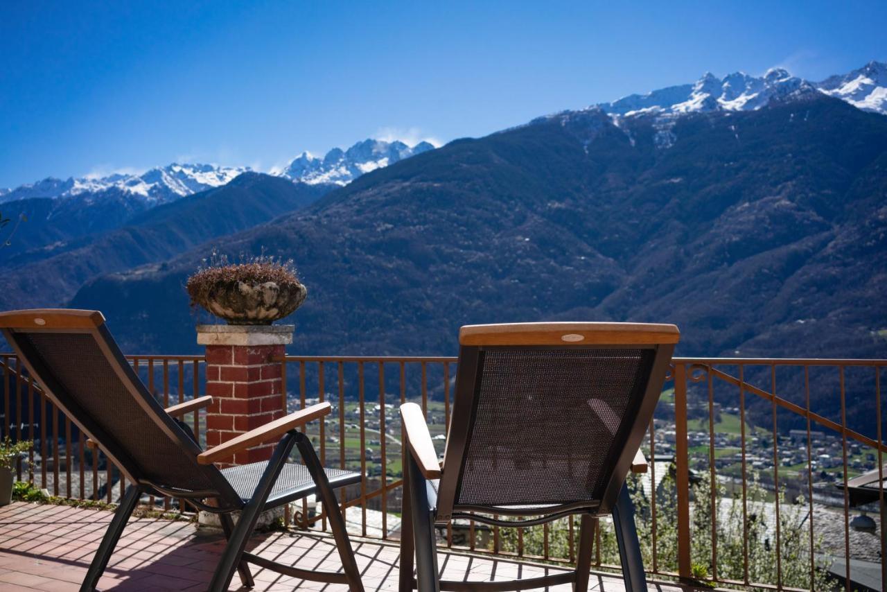 Panoramic Apartment Italian Alps Valtellina Near Sondrio, Tirano Poggiridenti Bagian luar foto
